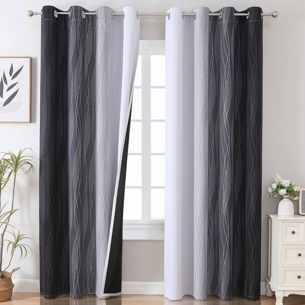 Black and White Blackout Curtains